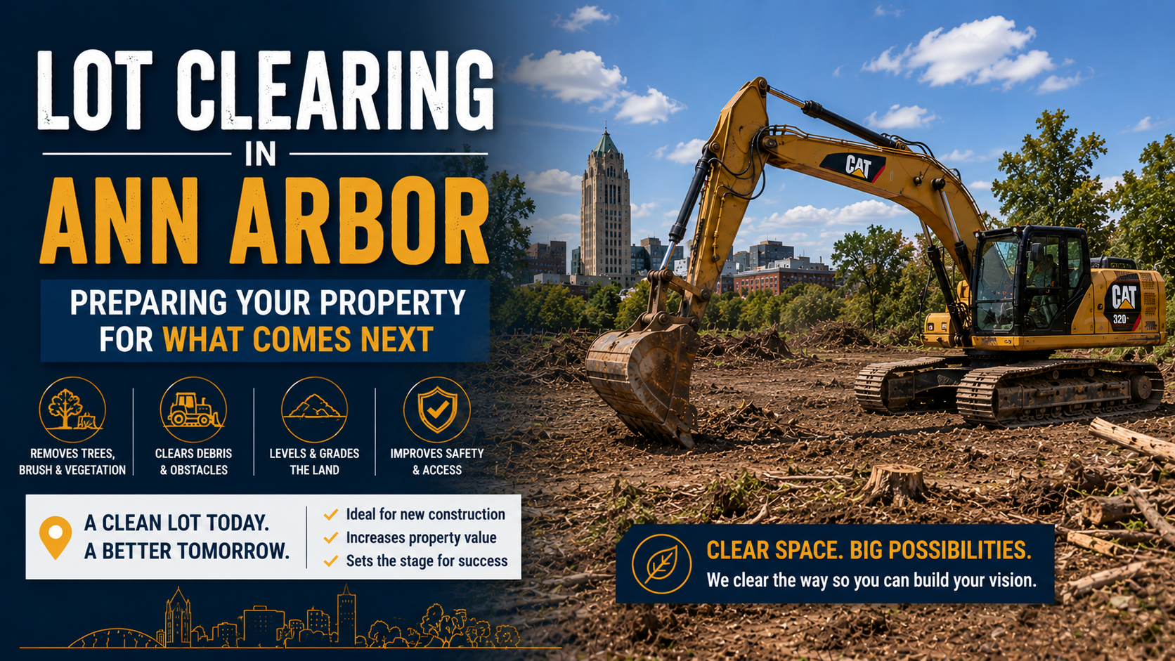 Lot Clearing in Ann Arbor: Preparing Your Property for What Comes Next